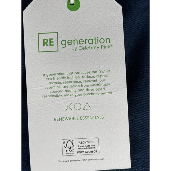 Regeneration by Celebrity Pink  Womens Size 18 SKINNY High-Rise Cargo Pants Blue - Picture 8 of 11